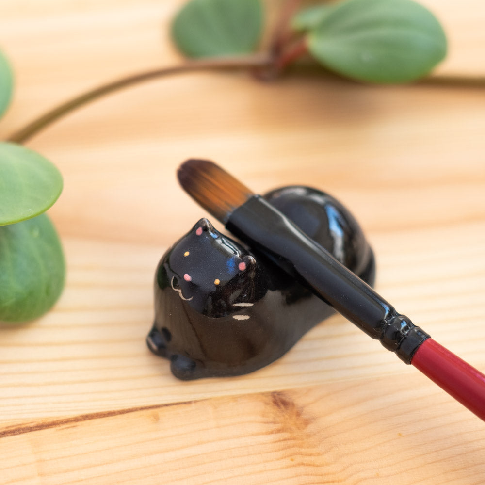 Chopstick rest - Cat, black