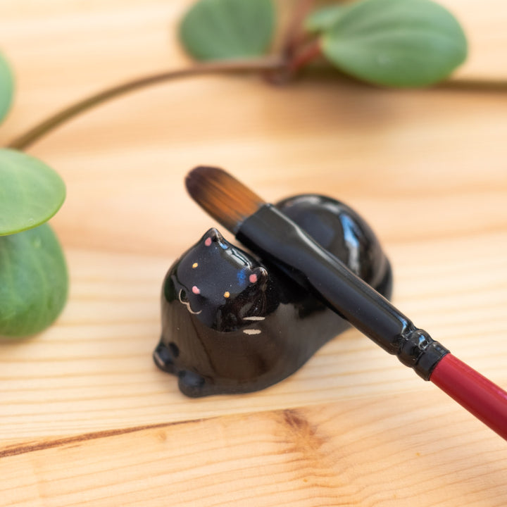 Chopstick rest - Cat, black