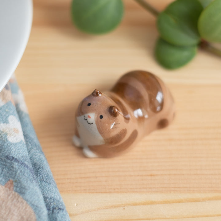 Chopstick rest - Cat, brown tabby