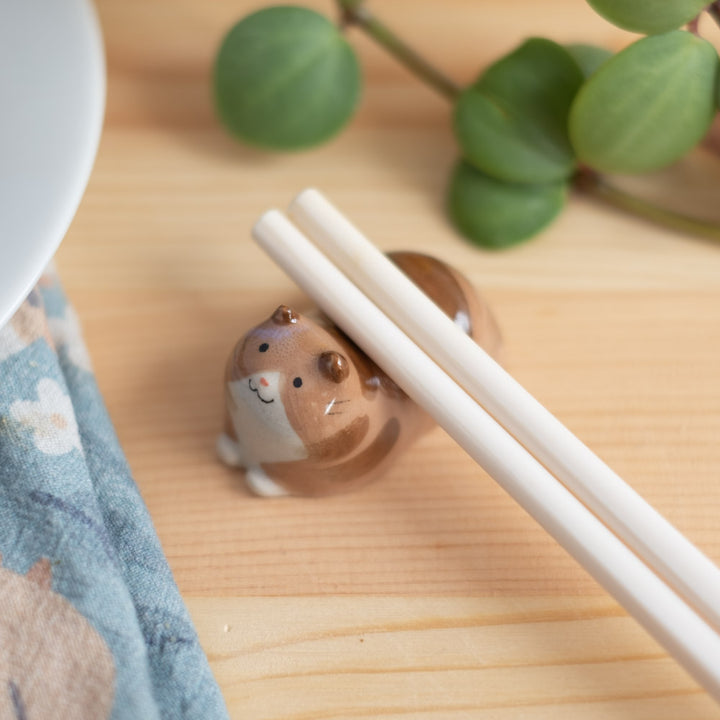 Chopstick rest - Cat, brown tabby