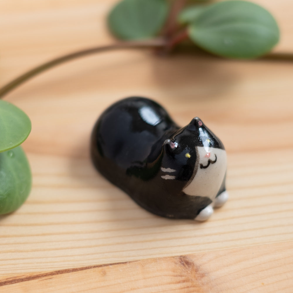 Chopstick rest - Cat, black tuxedo