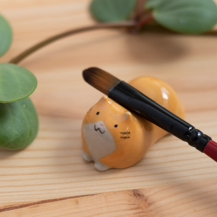 Chopstick rest - Cat, orange tuxedo