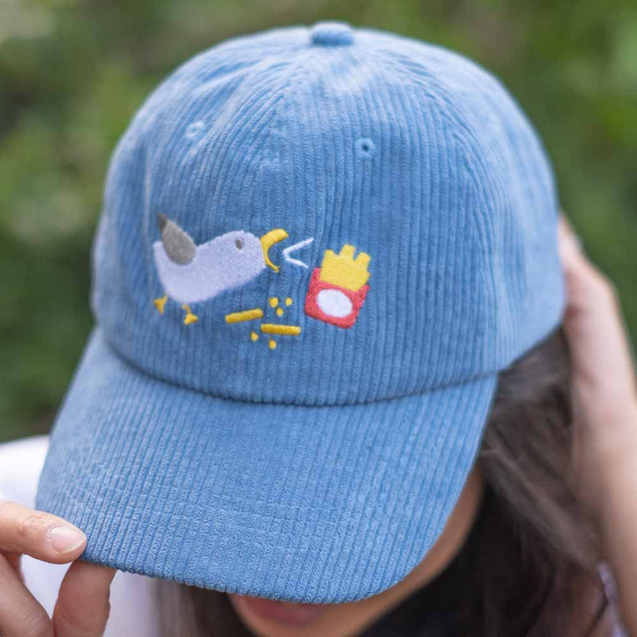 Corduroy cap - Seagull, blue