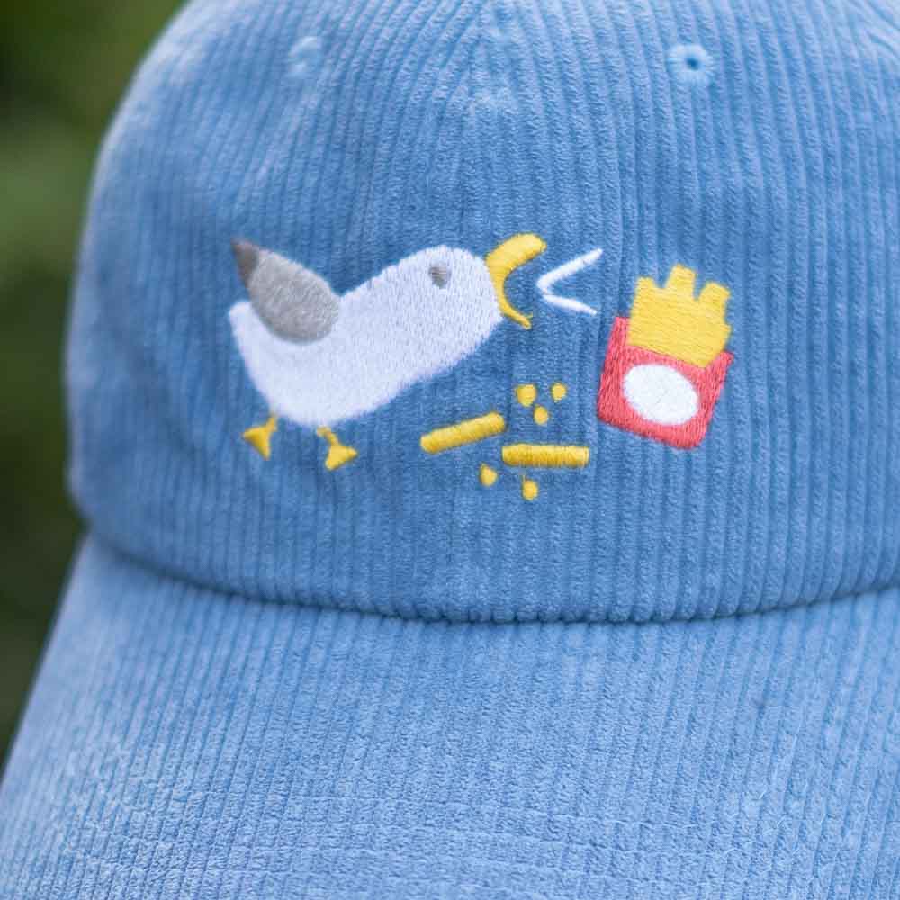 Corduroy cap - Seagull, blue