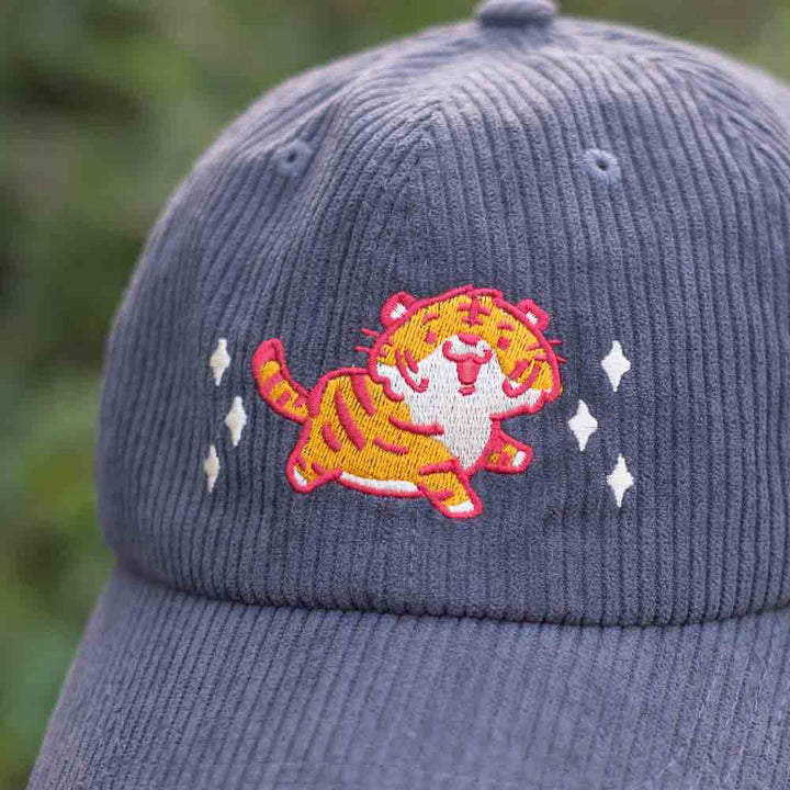 Corduroy cap - Tiger, black