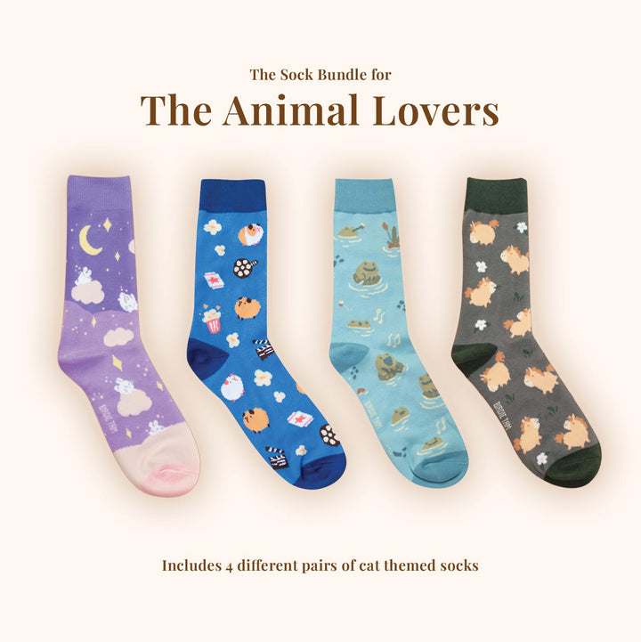 Sock Bundle - For the Animal Lovers (4 pairs of socks)