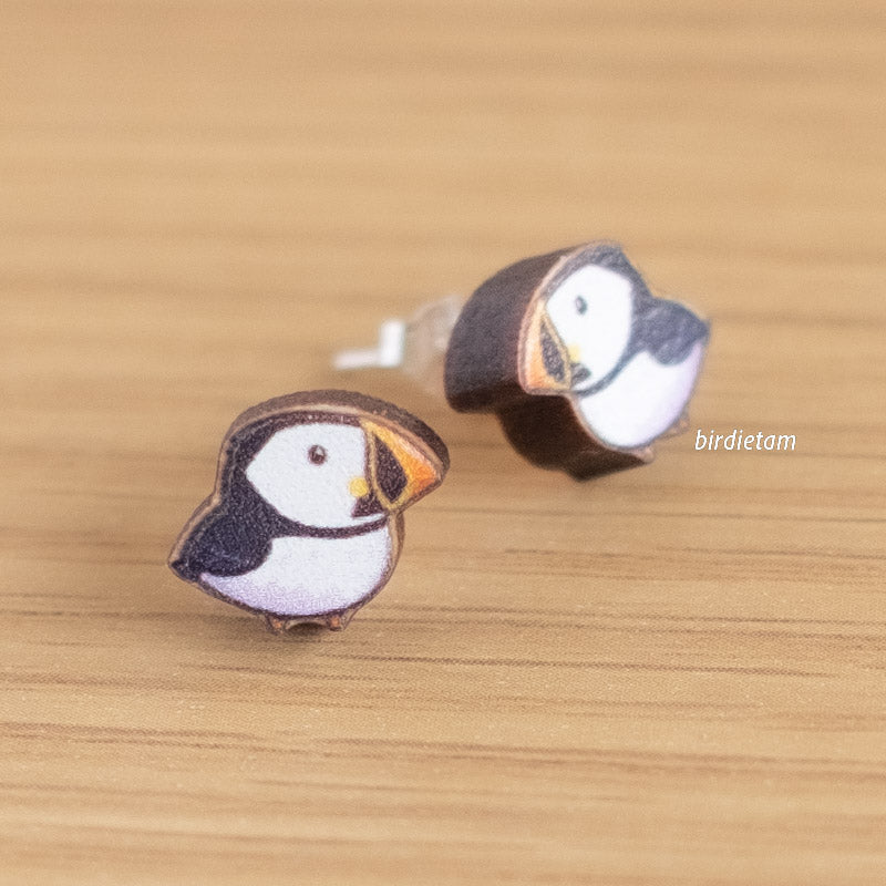 Earrings - Puffins
