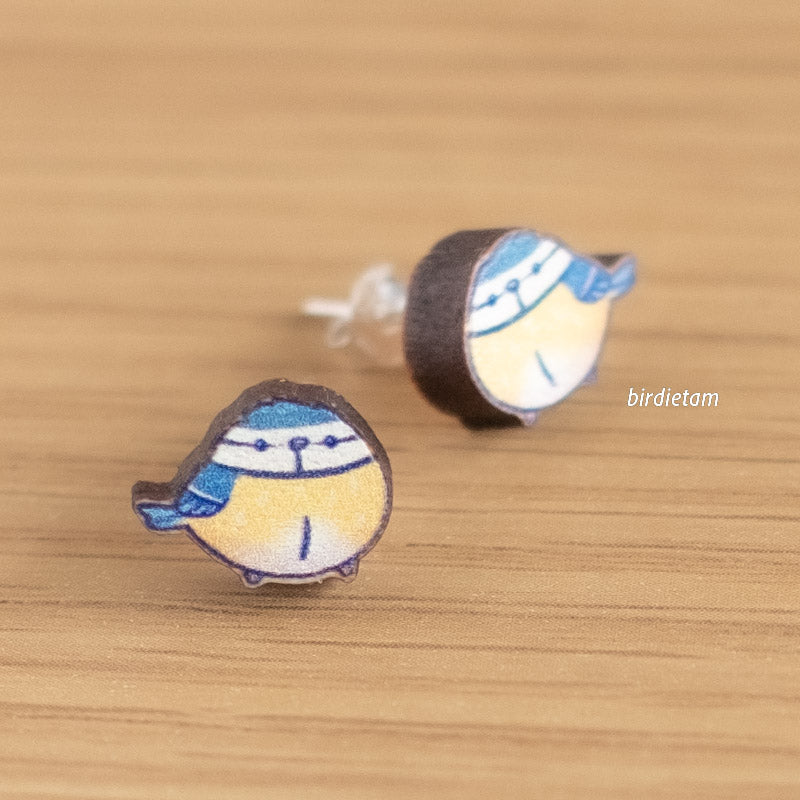 Earrings - Blue Tits