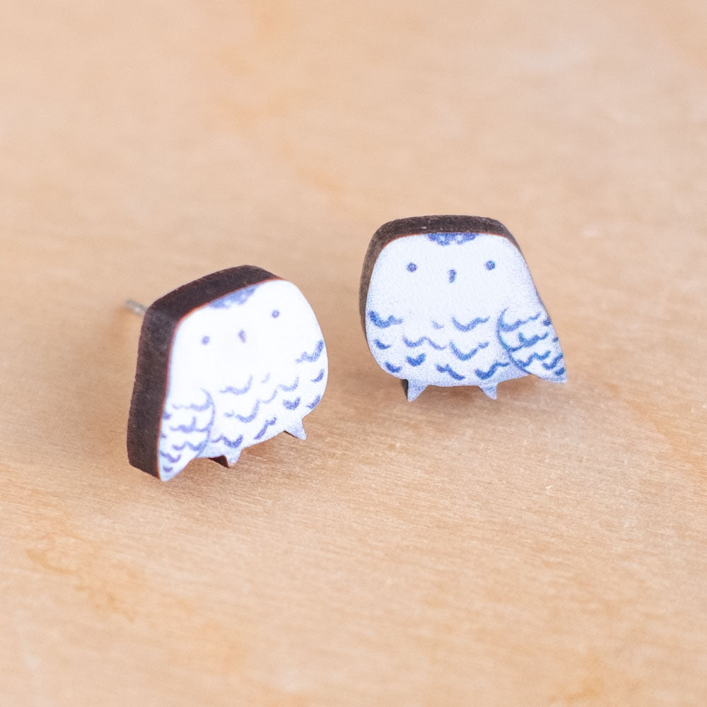 Earrings - Snowy owls