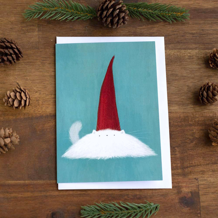 Greeting card - Tomte cat