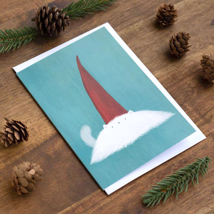 Greeting card - Tomte cat