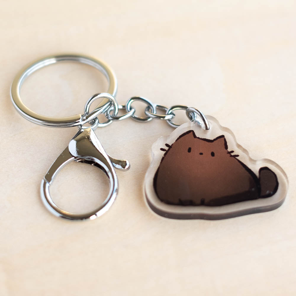 Keychain - Chonky cat, black