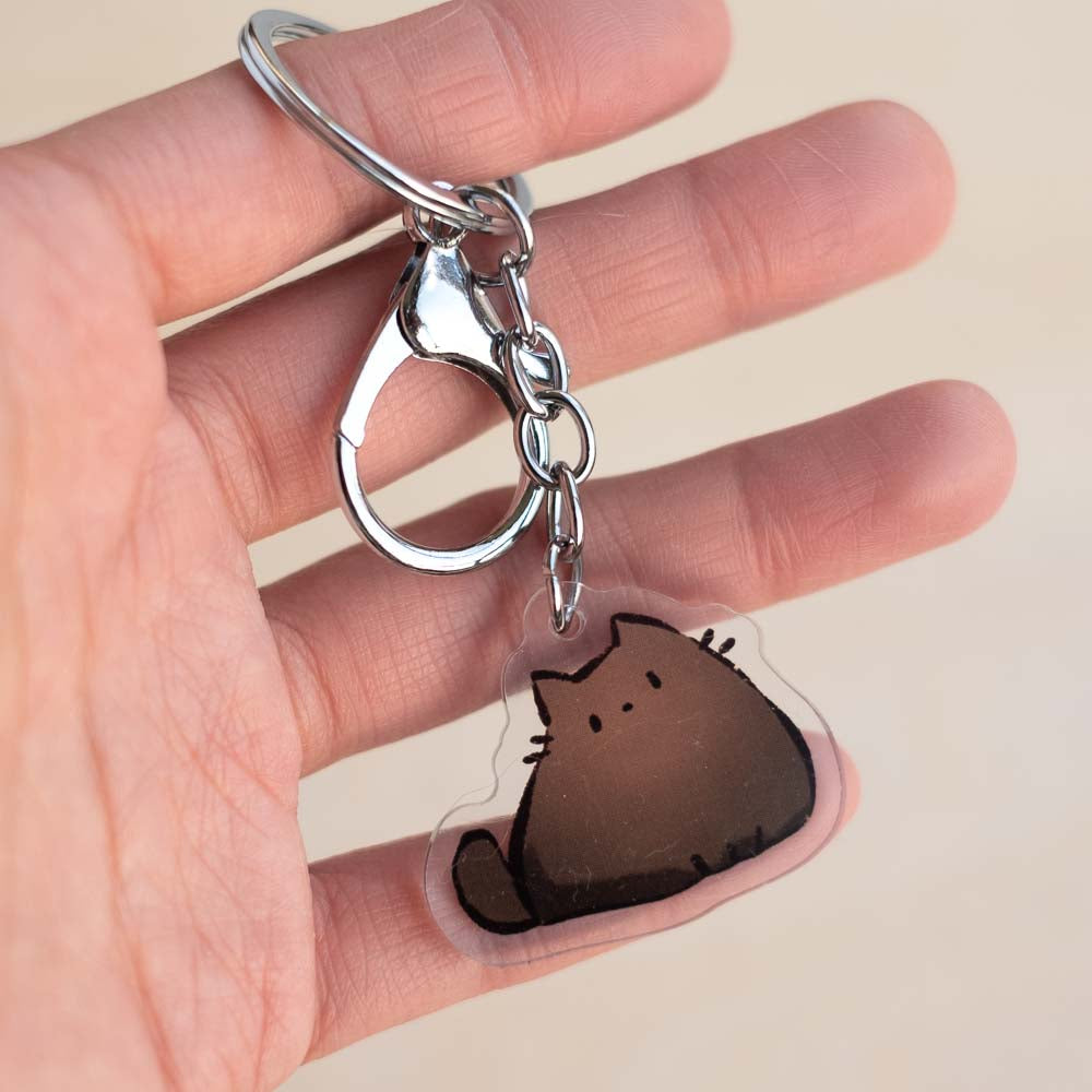 Keychain - Chonky cat, black