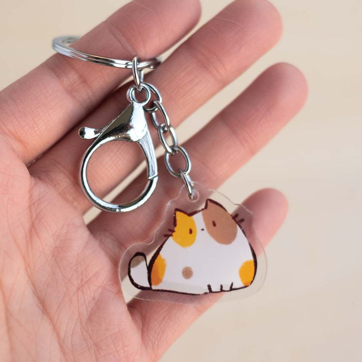 Keychain - Chonky cat, calico