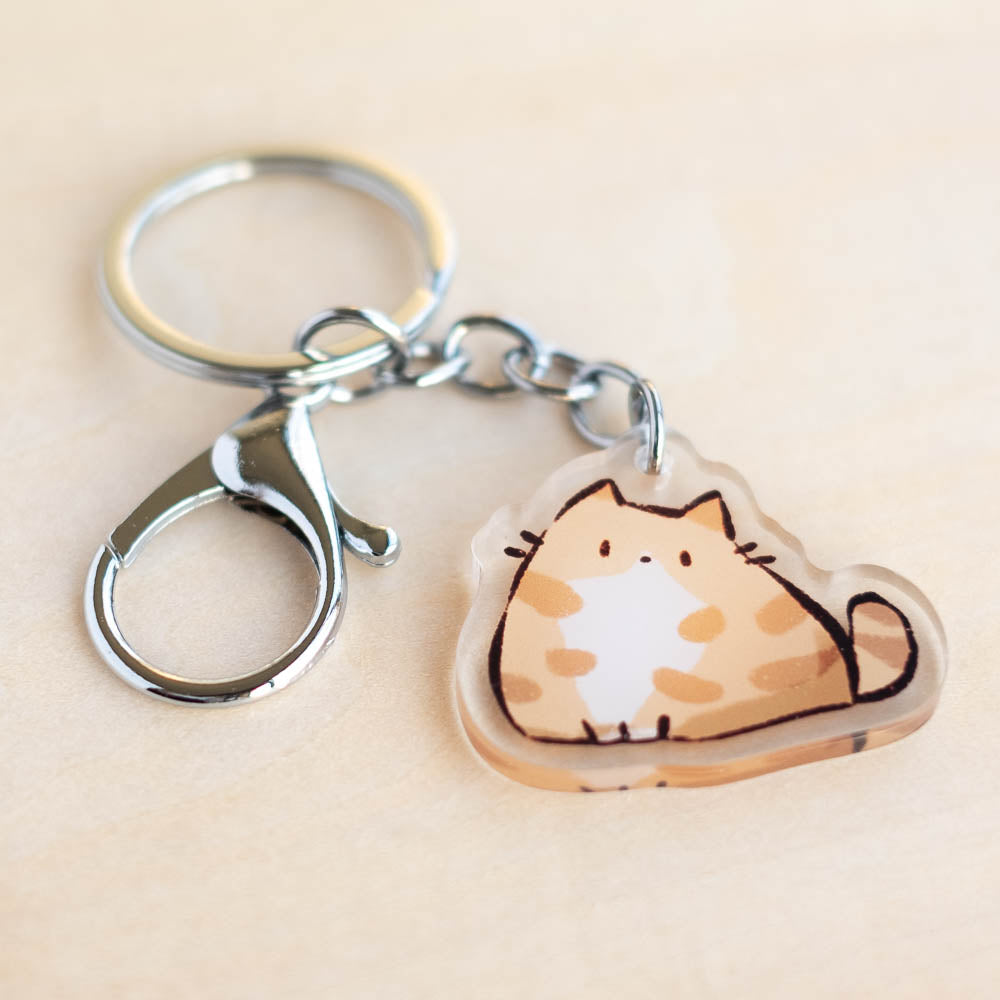 Keychain - Chonky cat, tabby
