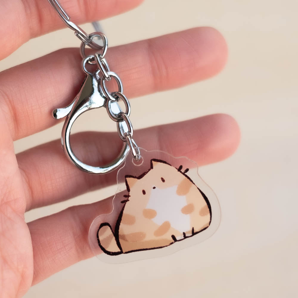 Keychain - Chonky cat, tabby
