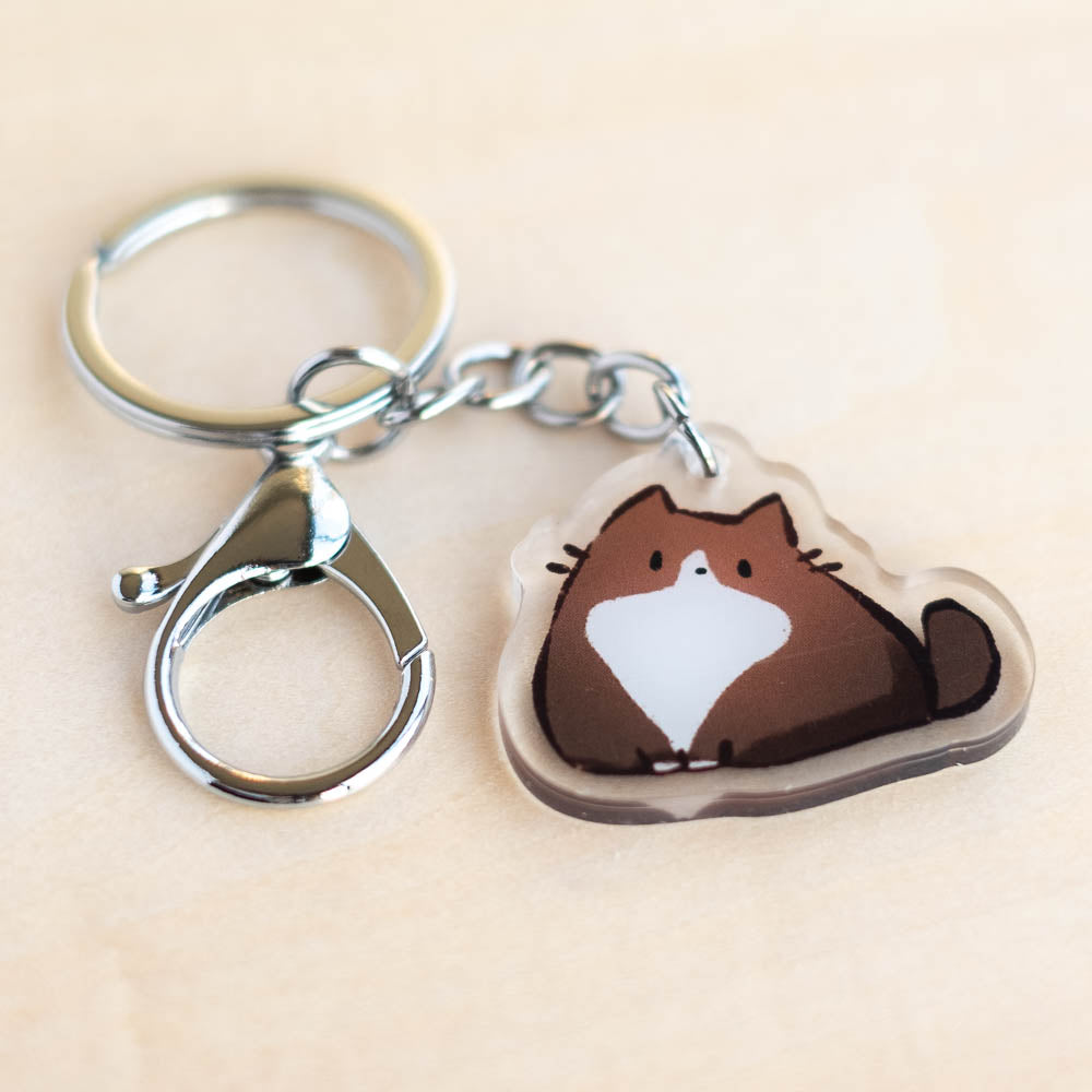 Keychain - Chonky cat, tuxedo