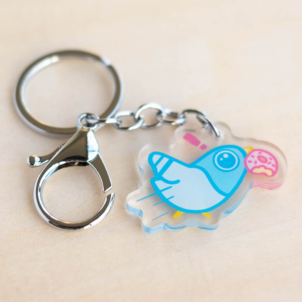 Keychain - Pigeon donut