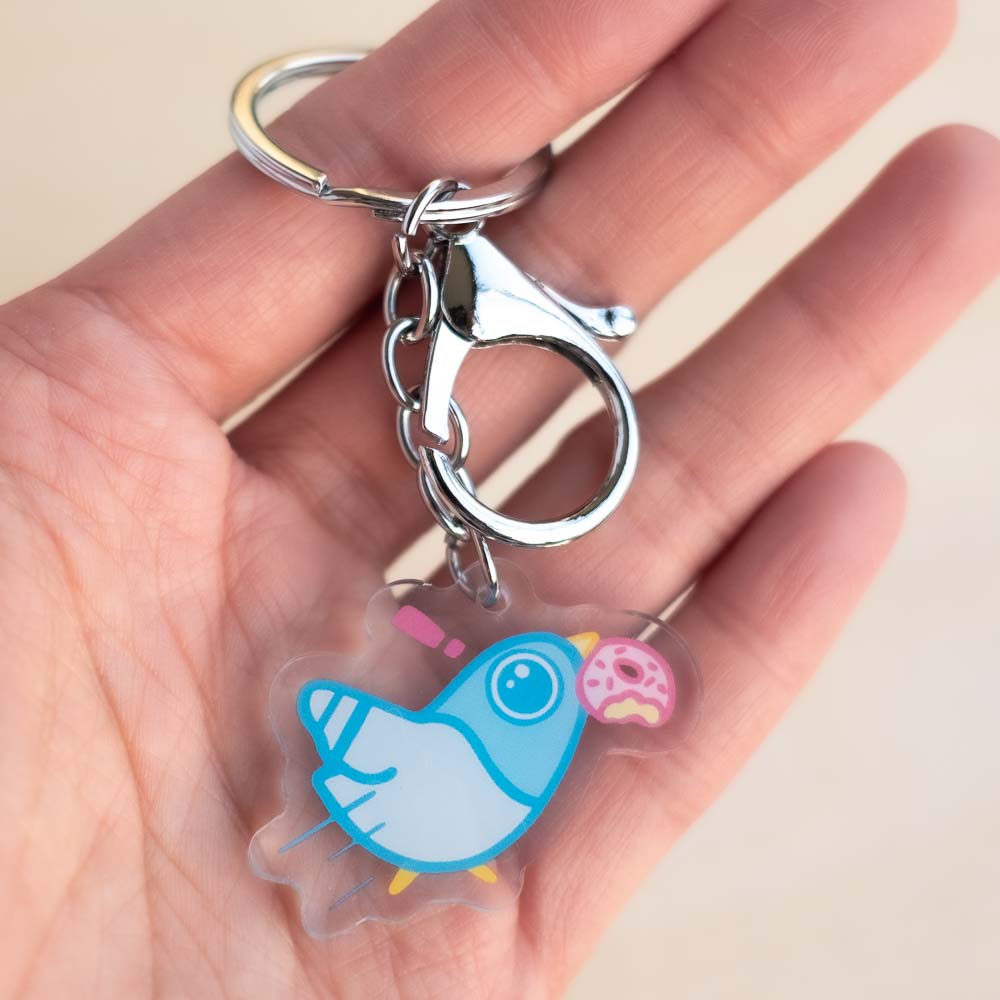 Keychain - Pigeon donut