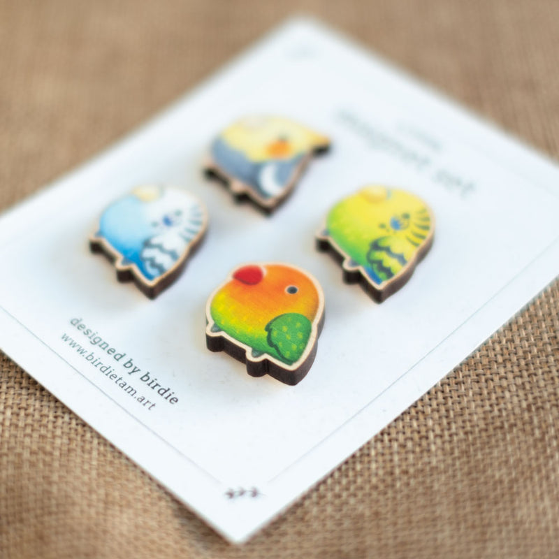 Magnet set - Small parrots