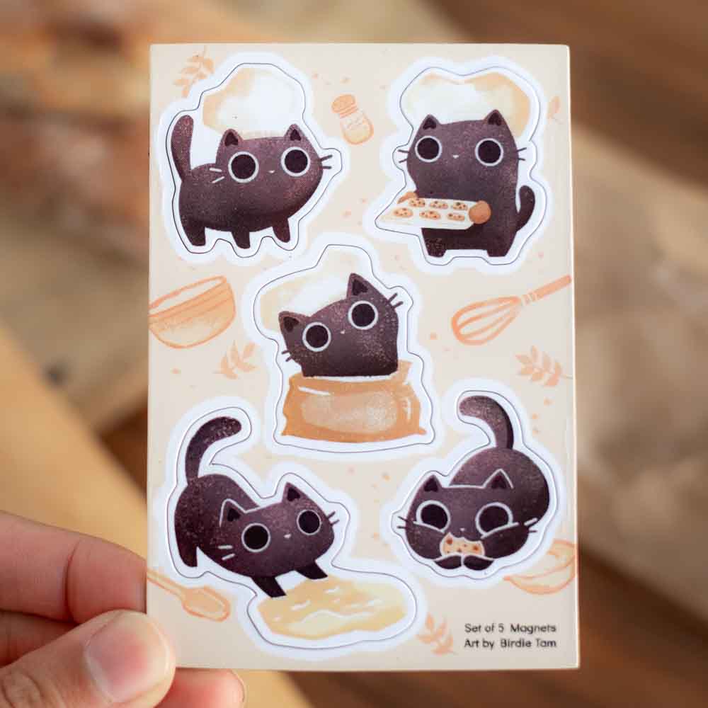 Magnet sheet - Baking cats