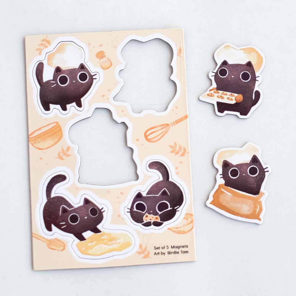 Magnet sheet - Baking cats