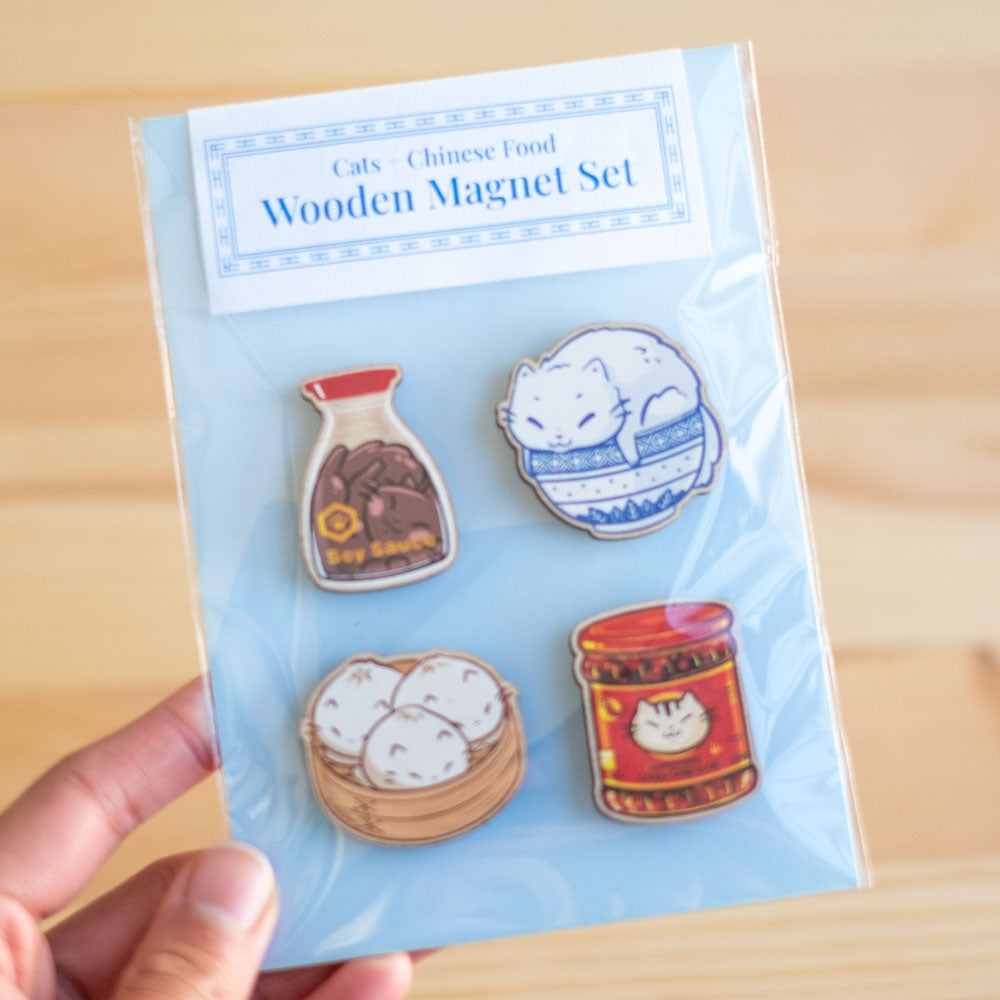 Magnet set - Cats + Chinese Food