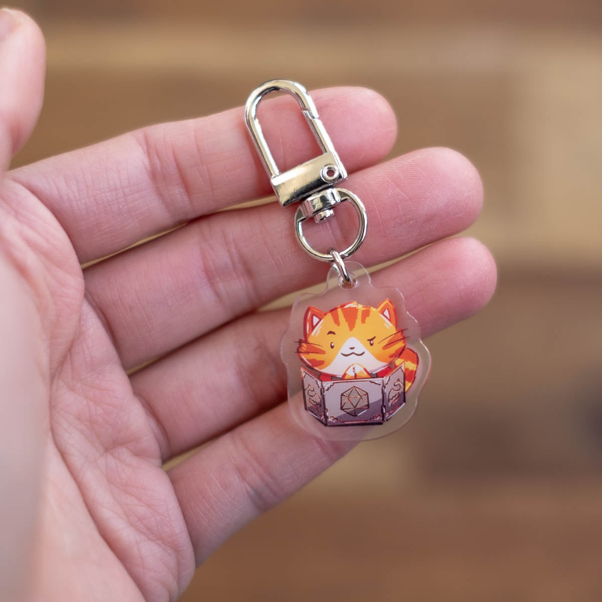 Keychain charm - PotRT, Dungeon Master (tabby)