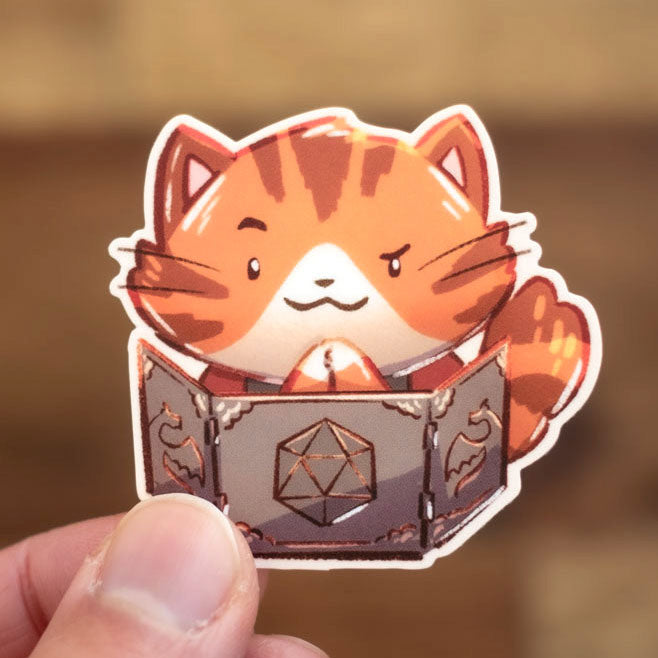 Vinyl sticker - PotRT, Dungeon Master (tabby)