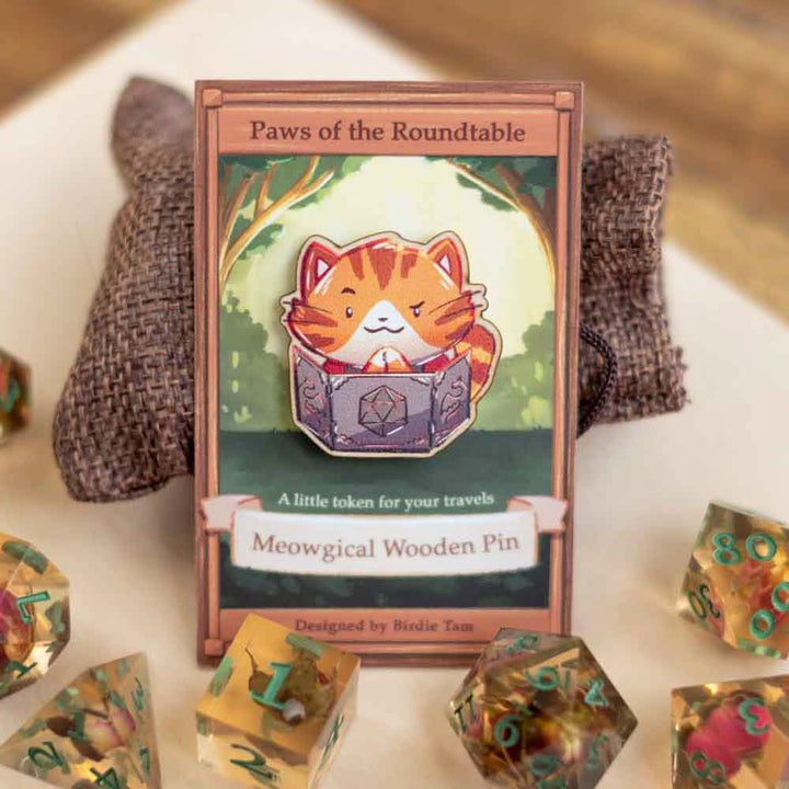 Wooden pin - PotRT, Dungeon Master (tabby)