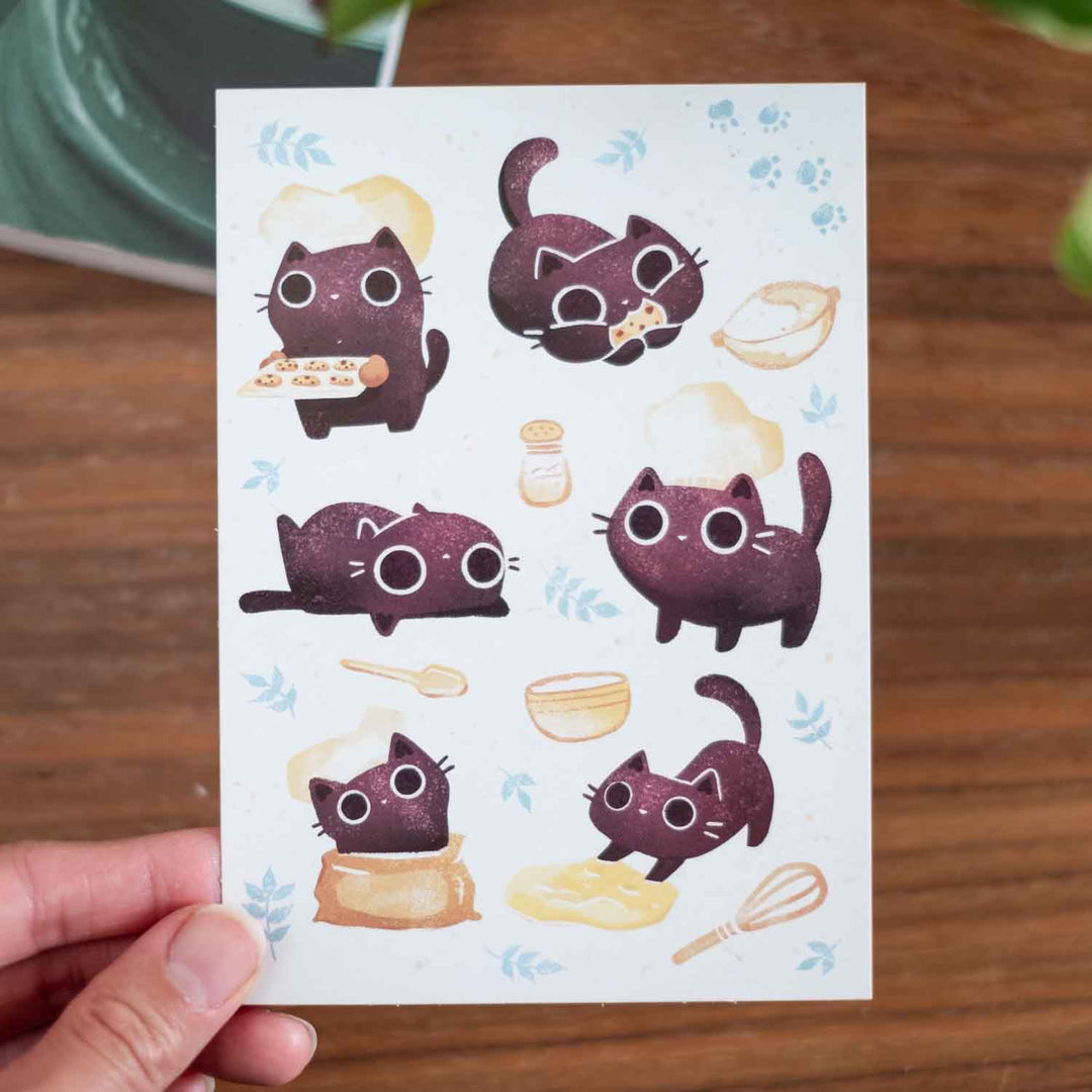Postcard - Cats baking