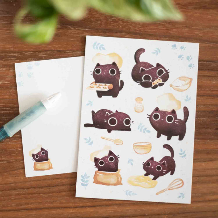 Postcard - Cats baking