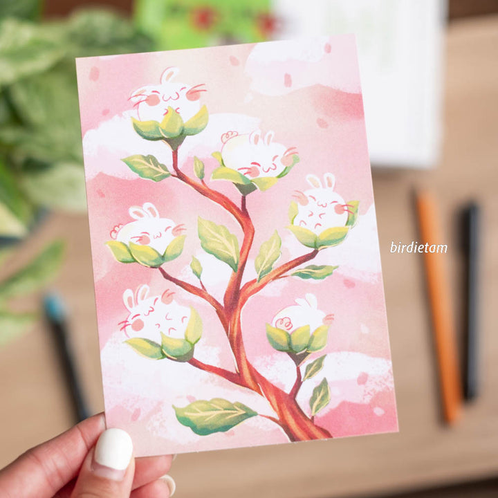 Postcard - Bunny blossoms