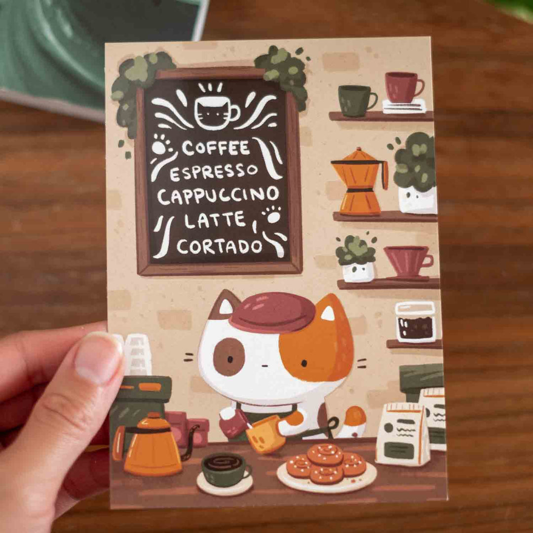 Postcard - Cat Cafe