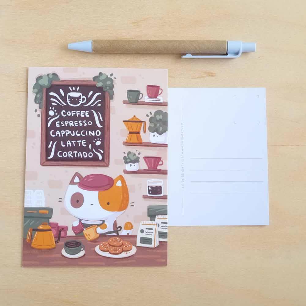 Postcard - Cat Cafe