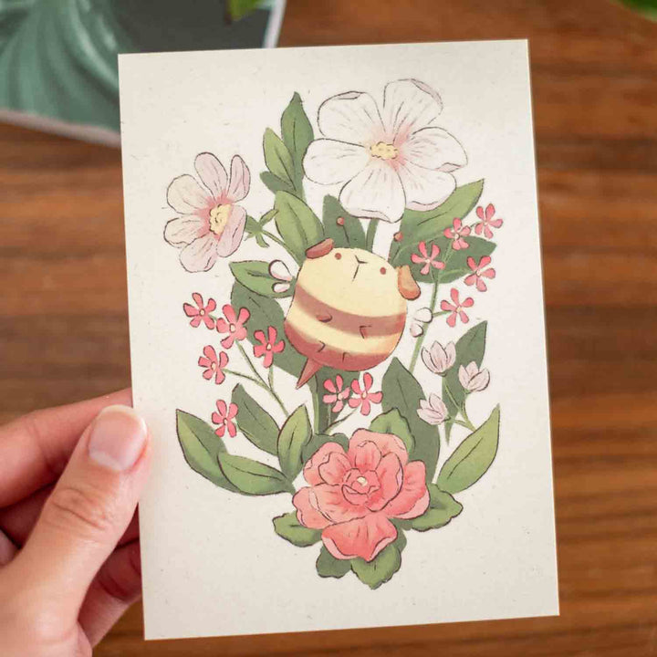 Postcard - Guinea bee