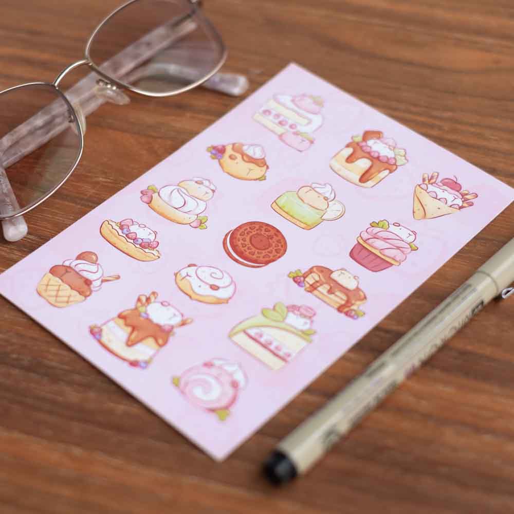 Postcard - Guinea pig sweets