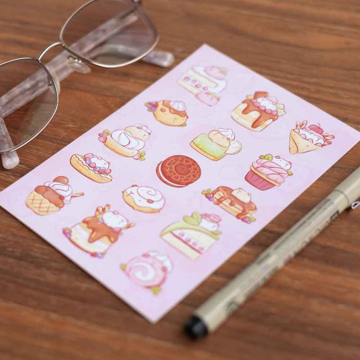 Postcard - Guinea pig sweets