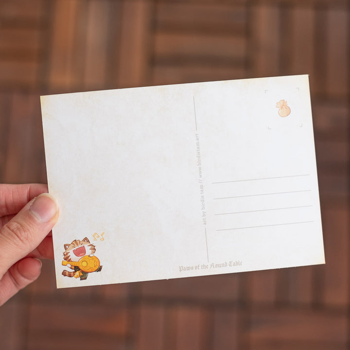 Postcard - Paws of the Round Table