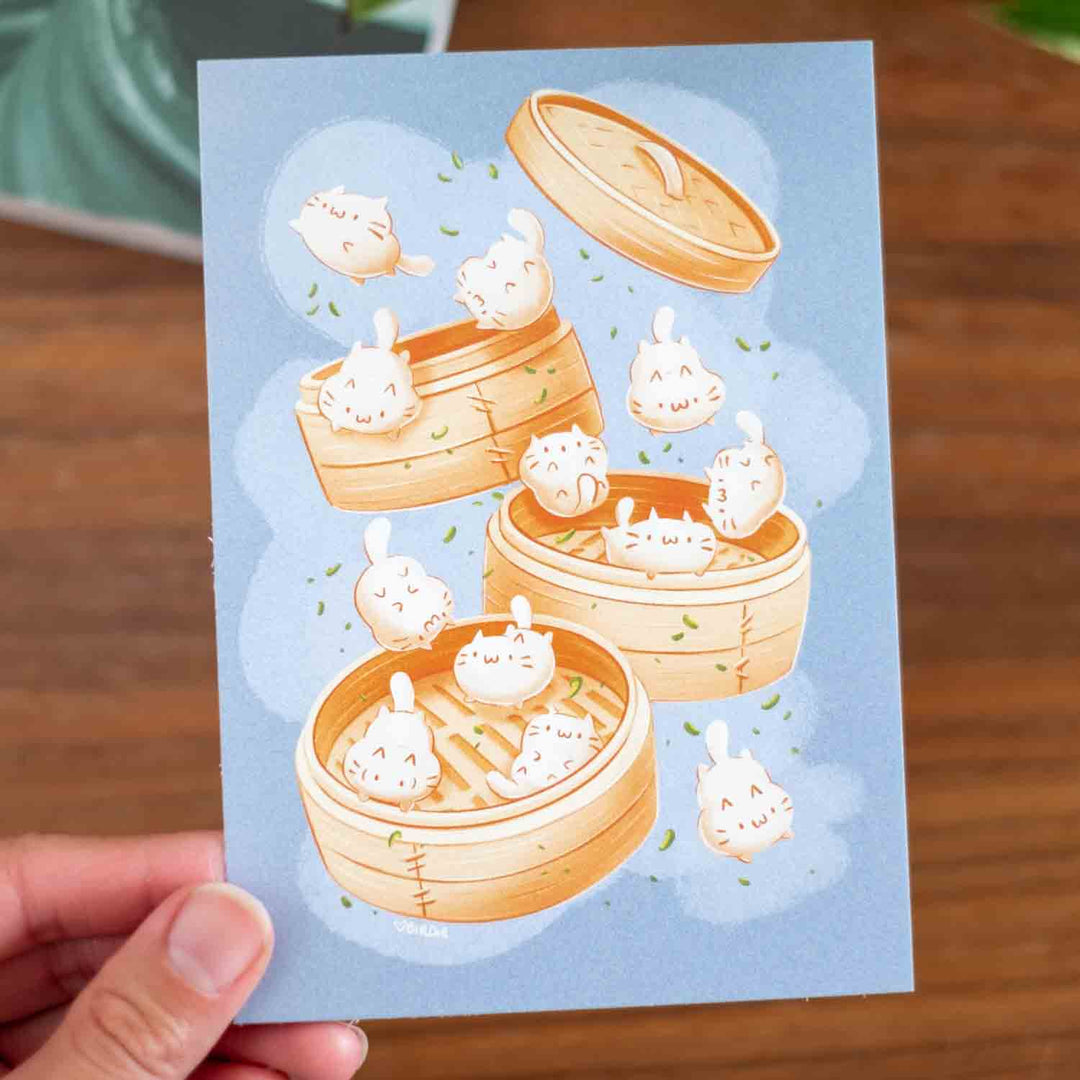 Postcard - Dumplings xiao long mao
