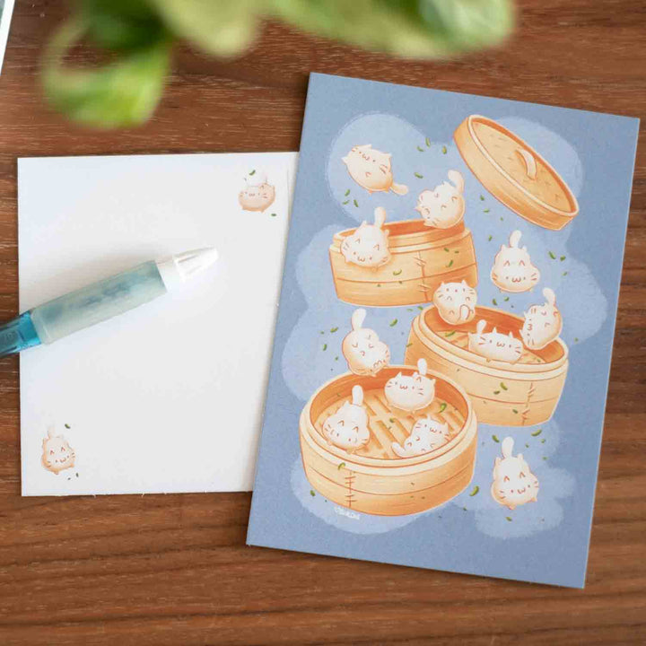 Postcard - Dumplings xiao long mao