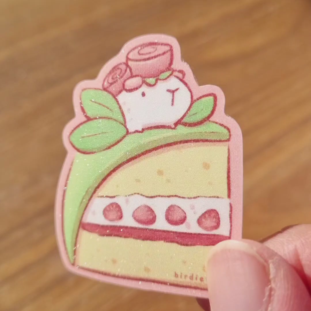 Vinyl sticker (sparkly matte) - Princess cake