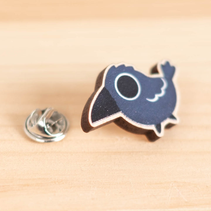Wooden pin - Raven