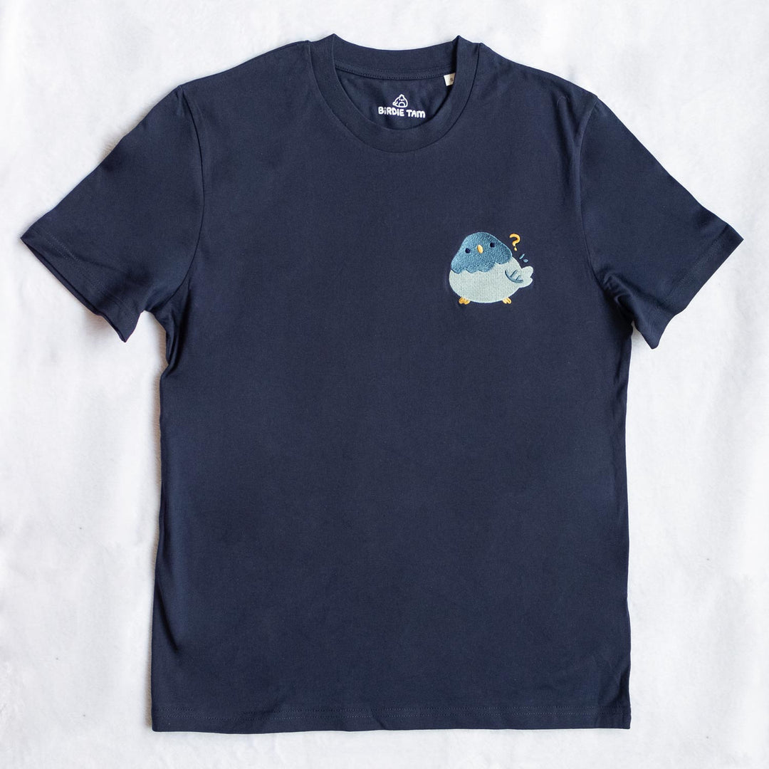 Shirt - Confused pigeon (embroidery), B-GRADE due to minor cosmetic error
