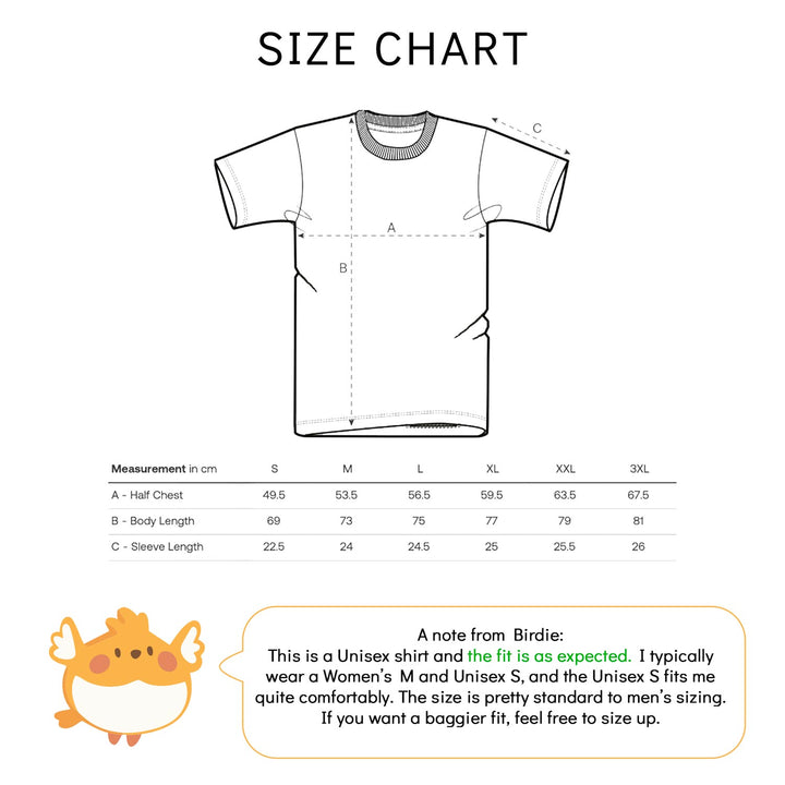 Shirt - Confused pigeon (embroidery), B-GRADE due to minor cosmetic error