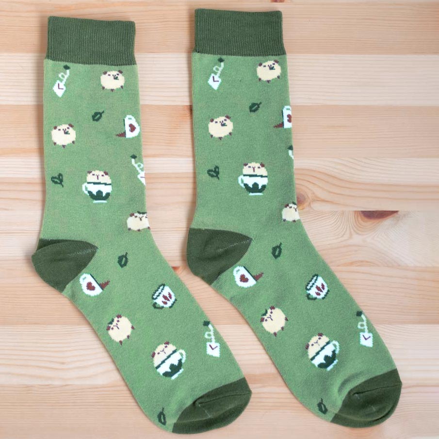 Socks - Matcha green tea pigs
