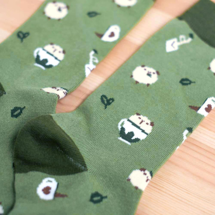 Socks - Matcha green tea pigs