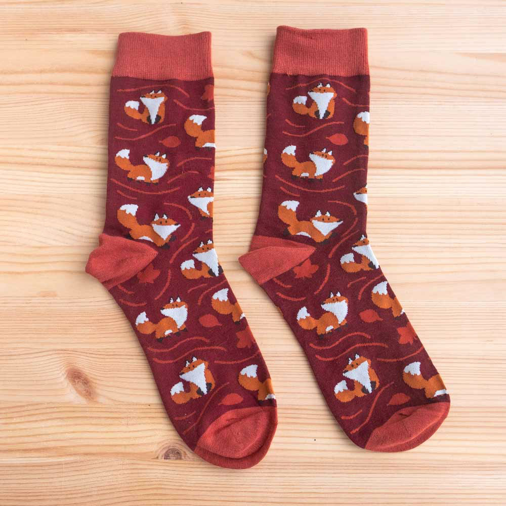 Socks - Frolicking foxes