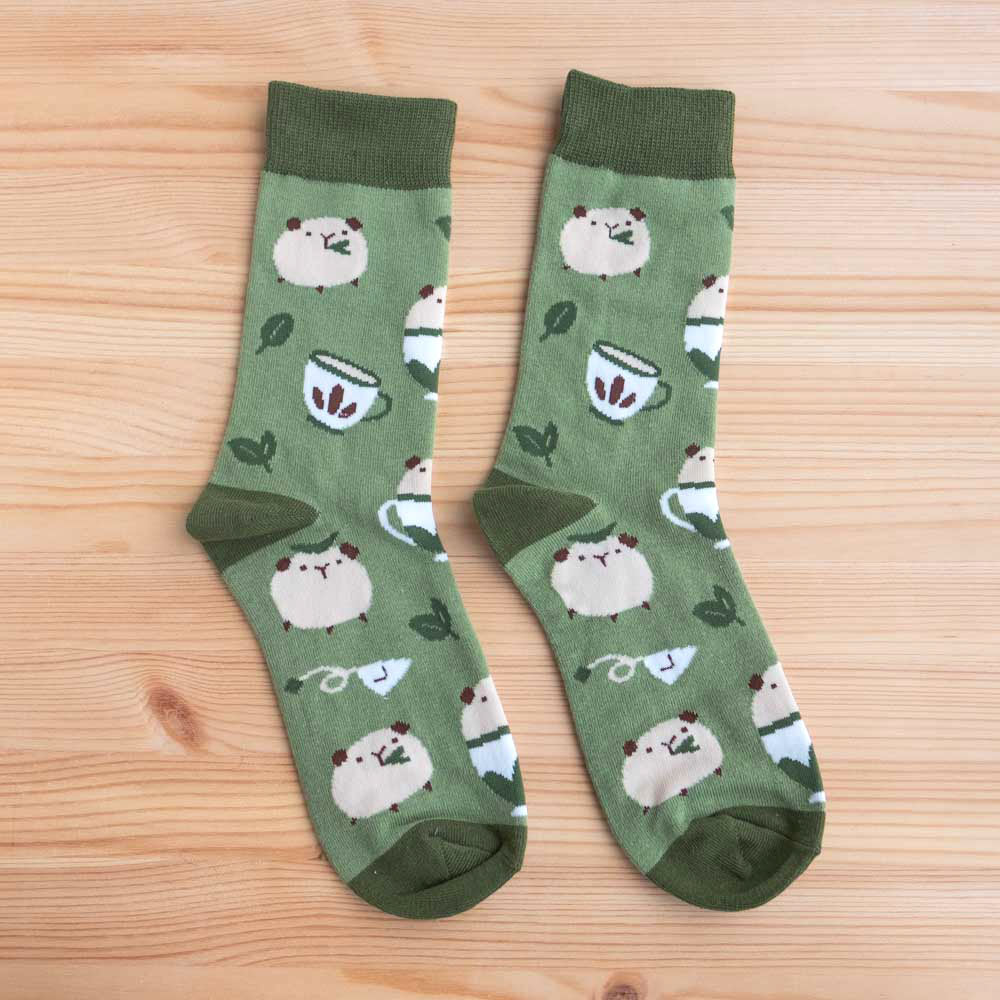 Socks - Matcha green tea pigs