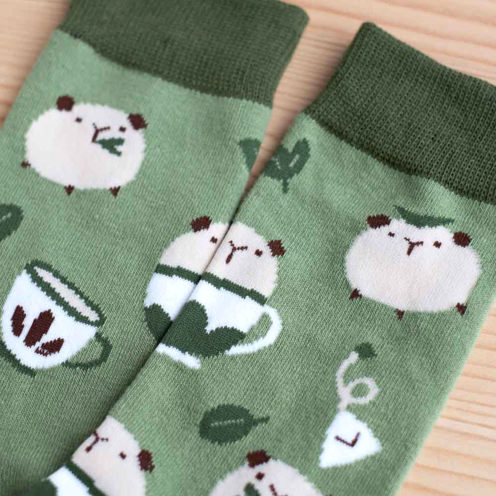 Socks - Matcha green tea pigs